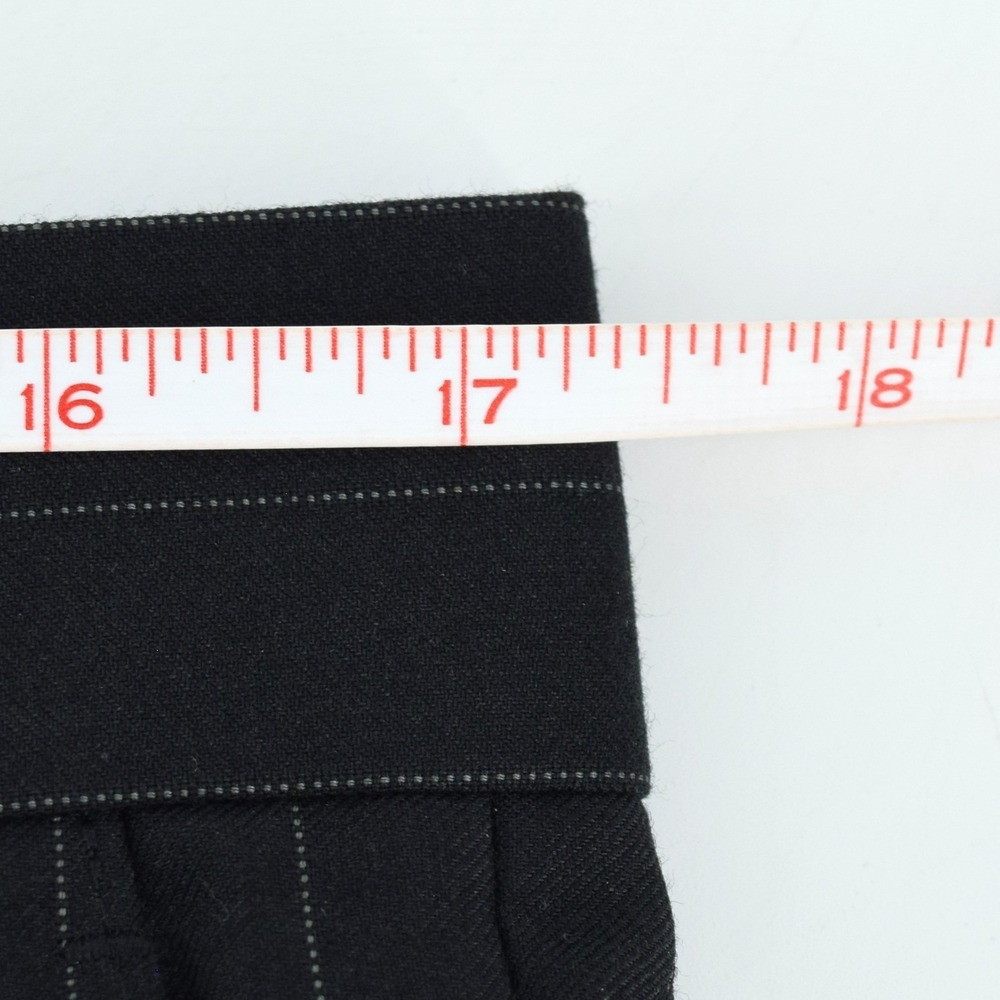 Caravelli Mens 34x31 Black Pinstripe Double Pleated Dress Pants Polyester Blend - Picture 9 of 11